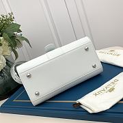 Kitlife Delvaux Brillant Box Leather Bag in White 24x13x21cm - 6