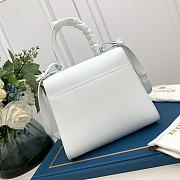 Kitlife Delvaux Brillant Box Leather Bag in White 24x13x21cm - 4