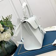 Kitlife Delvaux Brillant Box Leather Bag in White 24x13x21cm - 3