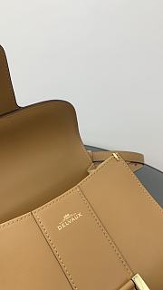 Kitlife Delvaux Brillant Box Leather Bag in Tan 20x10x16cm - 6