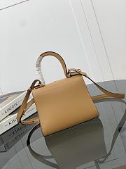Kitlife Delvaux Brillant Box Leather Bag in Tan 20x10x16cm - 4