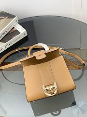 Kitlife Delvaux Brillant Box Leather Bag in Tan 20x10x16cm - 2