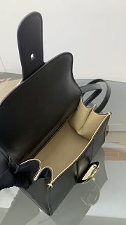 Kitlife Delvaux Brillant Box Leather Bag in Black 20x10x16cm - 6