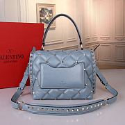 Kitlife Valentino Candy Stud Top Handle Bag Blue 23×11×17cm - 5