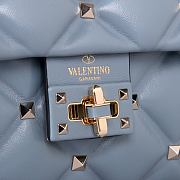 Kitlife Valentino Candy Stud Top Handle Bag Blue 23×11×17cm - 3