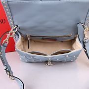 Kitlife Valentino Candy Stud Top Handle Bag Blue 23×11×17cm - 2