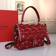 Kitlife Valentino Candy Stud Top Handle Bag Red 23×11×17cm - 3