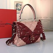Kitlife Valentino Garavani Candystud Bag Beige & Red 23x17.5x11cm - 4