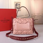 Kitlife Valentino Garavani Candystud Bag Beige & Red 23x17.5x11cm - 3