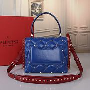 Kitlife Valentino Garavani Candystud Bag Dark Blue & Red 23x17.5x11cm - 6