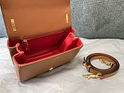 Kitlife Valentino Garavani Stud Sign Shoulder Bag in Brown 20x15x7cm - 4