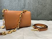 Kitlife Valentino Garavani Stud Sign Shoulder Bag in Brown 20x15x7cm - 2