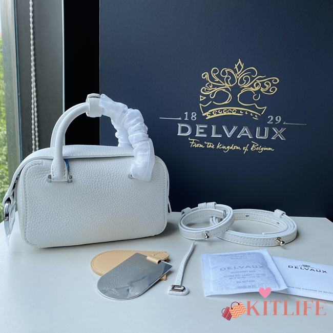 Kitlife Delvaux Coolbox Nano Bag in White 16.5x7.5x11cm - 1