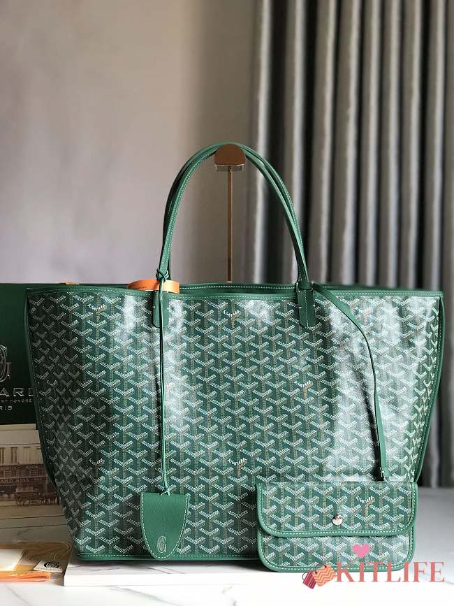 Kitlife Goyard Reversible Anjou Tote Bag Green 57x32x19cm - 1