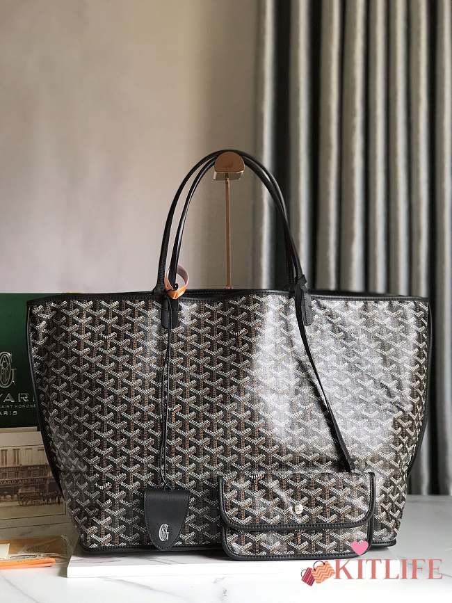 Kitlife Goyard Reversible Anjou Tote Bag Black 57x32x19cm - 1