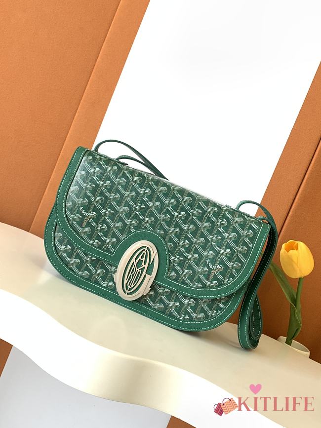 Kitlife Goyard Unisex 233 Bag Green 17x8x25cm - 1