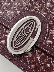 Kitlife Goyard Unisex 233 Bag Burgundy 17x8x25cm - 2