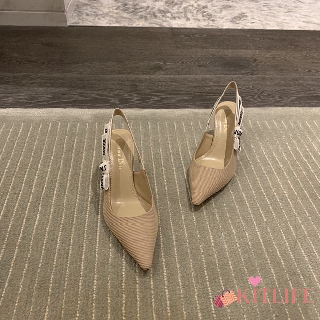 Kitlife Dior J’Adior Slingback Pump Beige Technical Fabric - 1