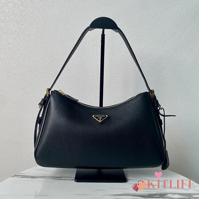 Kitlife Prada Aimee Bag Black Leather 1BC229 31x18x10cm - 1