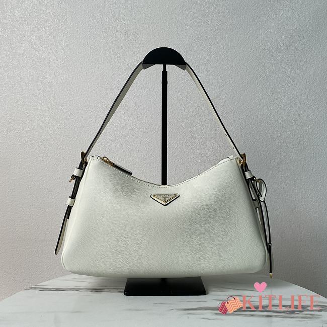 Kitlife Prada Aimee Bag White Leather 1BC229 31x18x10cm - 1