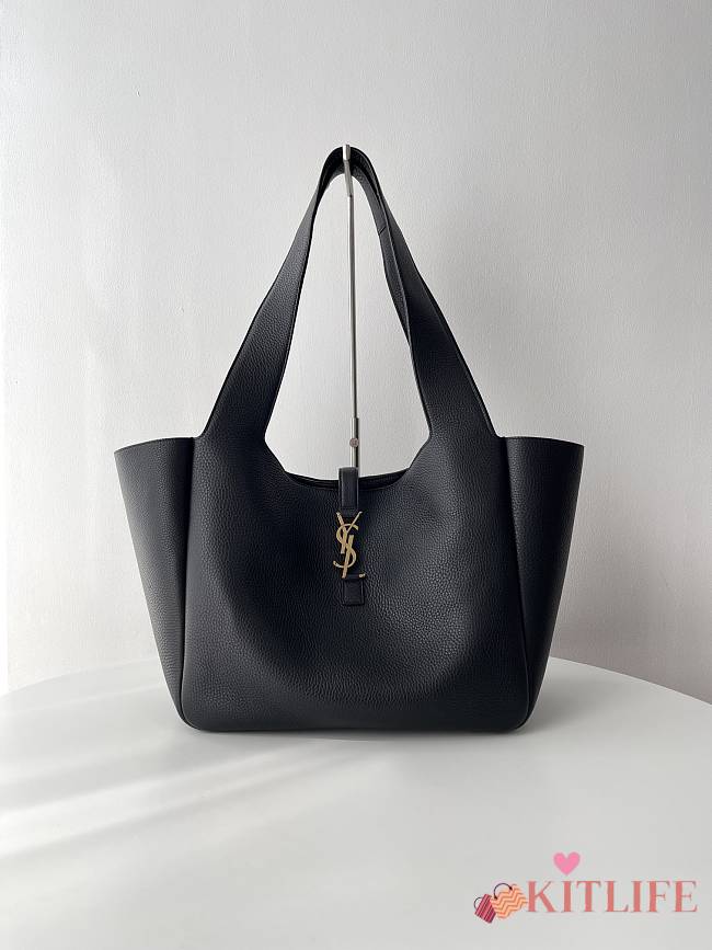 Kitlife Saint Laurent LE 5 À 7 Bea Tote Bag In Black Grained Leather 763435 50x28x18cm - 1