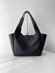 Kitlife Saint Laurent LE 5 À 7 Bea Tote Bag In Black Grained Leather 763435 50x28x18cm - 2