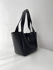 Kitlife Saint Laurent LE 5 À 7 Bea Tote Bag In Black Grained Leather 763435 50x28x18cm - 3