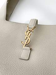 Kitlife Saint Laurent LE 5 À 7 Bea Tote Bag In White Grained Leather 763435 50x28x18cm - 2
