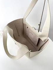 Kitlife Saint Laurent LE 5 À 7 Bea Tote Bag In White Grained Leather 763435 50x28x18cm - 6