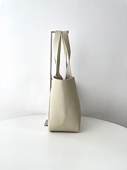 Kitlife Saint Laurent LE 5 À 7 Bea Tote Bag In White Grained Leather 763435 50x28x18cm - 5