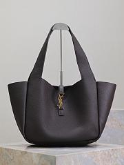 Kitlife Saint Laurent LE 5 À 7 Bea Tote Bag In Dark Brown Grained Leather 763435 50x28x18cm - 1