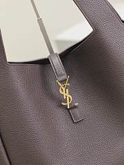 Kitlife Saint Laurent LE 5 À 7 Bea Tote Bag In Dark Brown Grained Leather 763435 50x28x18cm - 6