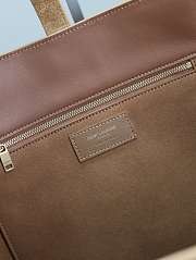 Kitlife Saint Laurent LE 5 À 7 Bea Tote Bag In Brown Suede 763435 50x28x18cm - 4