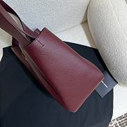 Kitlife Saint Laurent LE 5 À 7 Bea Tote Bag In Burgundy Grained Leather 763435 50x28x18cm - 6