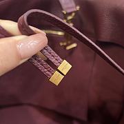 Kitlife Saint Laurent LE 5 À 7 Bea Tote Bag In Burgundy Grained Leather 763435 50x28x18cm - 5
