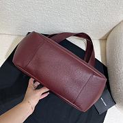Kitlife Saint Laurent LE 5 À 7 Bea Tote Bag In Burgundy Grained Leather 763435 50x28x18cm - 3