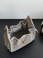 Kitlife Chanel 25C Drawstring Bucket Hobo Bag Grey 30×26×14cm - 6