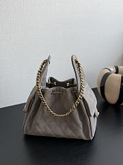 Kitlife Chanel 25C Drawstring Bucket Hobo Bag Grey 30×26×14cm - 5
