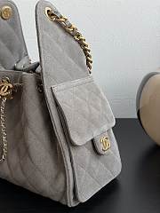 Kitlife Chanel 25C Drawstring Bucket Hobo Bag Grey 30×26×14cm - 2
