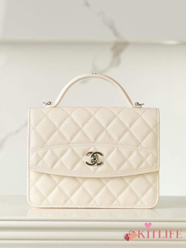 Kitlife Chanel 25C Woc Mini Backpack Cream 14x18x3cm - 1