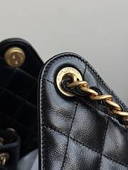 Kitlife Chanel 25C Drawstring Bucket Hobo Bag Black Leather 30×26×14cm - 4