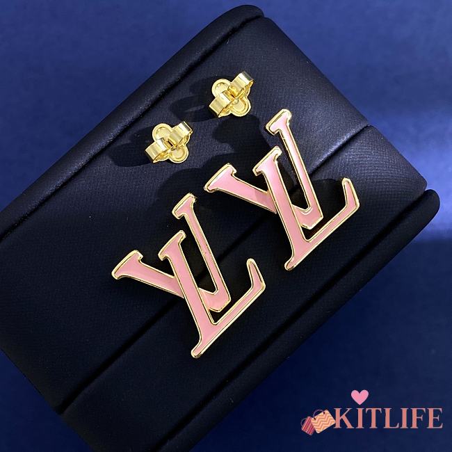 Kitlife Louis Vuitton Gold Logo Pink - 1