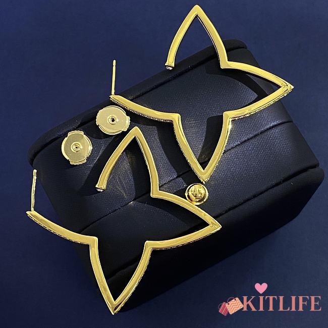 Kitlife Louis Vuitton Ombre Blossom Diamond Hoops Gold / Silver  - 1