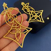 Kitlife Louis Vuitton Classic Hollow Cross Flower Tassel Pendant Earrings Gold / Silver  - 6