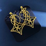 Kitlife Louis Vuitton Classic Hollow Cross Flower Tassel Pendant Earrings Gold / Silver  - 5