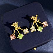 Kitlife Louis Vuitton Three Claw Diamond Flower Earrings - 1