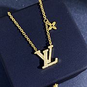 Kitlife Louis Vuitton LV Logo Necklace Gold Ladies - 1