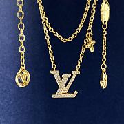 Kitlife Louis Vuitton LV Logo Necklace Gold Ladies - 6