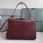 Kitlife Balenciaga Rodeo Drive Burgundy Bag - 35x23x11cm - 6