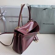 Kitlife Balenciaga Rodeo Drive Burgundy Bag - 35x23x11cm - 4